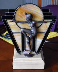 Art Deco Style Stained Glass Flapper