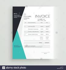 Elegant Business Invoice Template Creative Design Stock