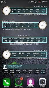 Jadwal waktu sholat jakarta bulan noveber 2019 (foto: Waktu Solat Zohor Melaka