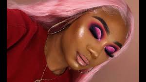 pink smoky cut crease makeup look
