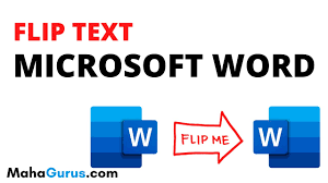microsoft word flip text ms word