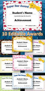 Editable Awards And Editable Certificates Star Students
