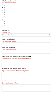random form questions smartsheet