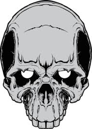 evil skull drawing png transpa