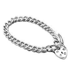Bohemian sterling silver cuff bracelet $345.00. Sterling Silver Solid Curb Link Padlock Bracelet Catanach S Jewellers