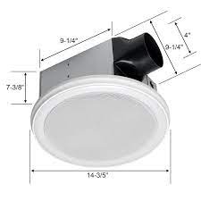 Home Netwerks Decorative White 110 Cfm Ceiling Mount Bluetooth Stereo Speakers Bathroom Exhaust Fan With Led Light