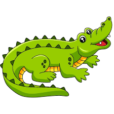 crocodile cartoon clipart vector