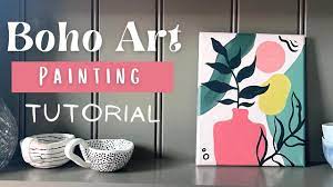 Sip & Paint | Easy Boho Art Painting | Beginner Friendly - YouTube