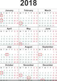 2018 Federal Holidays Calendar Us Federal Government