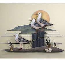 Seagull Trio Metal Wall Art Nautical