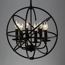 Industrail Orb Chandelier Light Vintage Pendant Lamp Foyer Ceiling Light Fixture 761780093704 Ebay