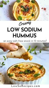 low sodium hummus recipe no salt added