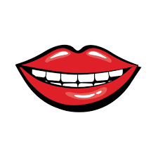 pop art smiling mouth fill style icon