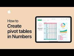 how to create pivot tables in numbers