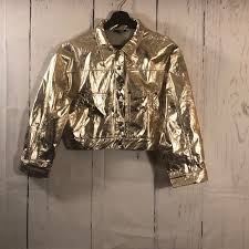 Gold zippers create functional front pockets. Jackets Coats Rose Gold Crop Jacket New Poshmark