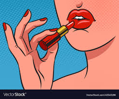 lipstick makeup comic book pop art