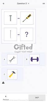 free cogat practice test for grade 1