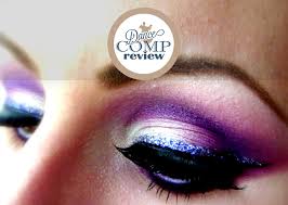 purple white ballroom dance makeup