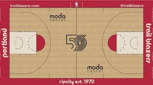 Veterans memorial coliseum was the trail blazers home court from 1970 to 1995. Trail Blazers Unveil New Court Celebrating Team S 50th Anniversary Nba Com