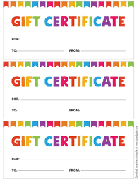 free printable gift certificate for