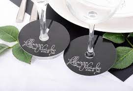Wedding Wine Glass Tags Champagne Glass