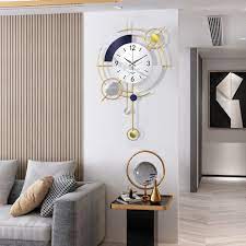 Fan S Tone Wall Clock Modern Design