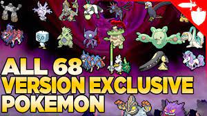 ALL 68 Version Exclusive Pokemon in Pokemon Sword and Shield - YouTube