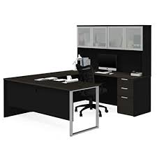 bestar u shaped desk with pedestal