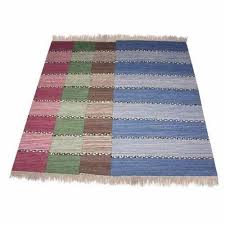 striped rectangle cotton rag rugs