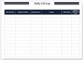 call log templates in excel up