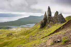 The northern highlands of scotland is the wilderness experience which will leave the strongest impression. United Kingdom Scotland Highlands Isle Of Skye Portree At Old Man Of Storr Trotternish Scenic Mountains Landscape With Rocks And Lake In Foggy Weather Path White Stock Photo 198383004