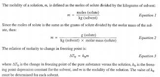 Molar Mass By Freezing Point Depression A Sedano Ap