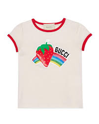 Gucci Glitter Strawberry Rainbow T Shirt Size 4 12 In 2019