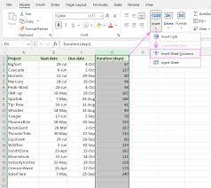 how to insert column in excel single