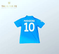 Having originally featured two shades of blue, a single tone was adopted in 1920 in the form of azure, leading to the club sharing the azzurri nickname with the italian. The Retro Fc Grab Yourself A Maradona Napoli Shirt For Facebook