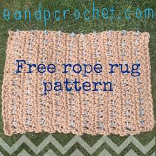 pattern outdoor crochet rope rug
