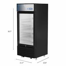 6 Cu Ft One Glass Door Commercial Display Merchandiser Refrigerator Km Mdr 1d 6c Koolmore