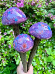 Garden Decor Ceramic Mushroom Stakes