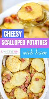 In a separate bowl, mix together cream cheese, ranch seasoning, and condensed soup until completely combined. Cheesy Scalloped Potatoes And Ham A Mind Full Mom
