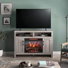 Infrared Quartz Electric Fireplace Grey