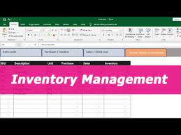 inventory management using excel for