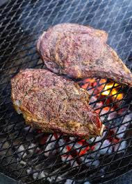 reverse sear smoked ribeye steaks