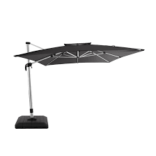 Grey Polyester Offset Patio Umbrella