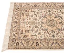 chinese silk carpet white 125 x 77 cm