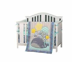 cute whale crib bedding set
