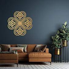 Gold Celtic Knot Metal Wall Art Irish