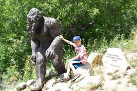 Large Bronze Bigfoot Statue Yard Garden
