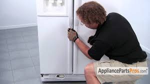 Find the indication light, located at the top of the whirlpool refrigerator just inside the door. How To Refrigerator Door Handle Youtube