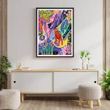 Colorful Abstract Wall Art Funky Wall
