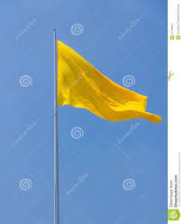 Gelbe Flagge stockbild. Bild von orange, hell, feiertag - 51756815